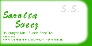 sarolta svecz business card